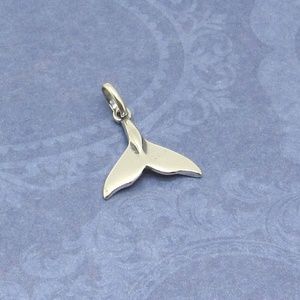 Sterling Silver whale tail  pendant.